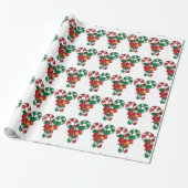 Kerstcadeauverpakking/Suikerstokken Cadeaupapier (Uitgerold)