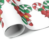 Kerstcadeauverpakking/Suikerstokken Cadeaupapier (Rol Hoek)