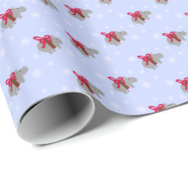 Kerstcadeauverpakking van nijlpaard inpakpapier