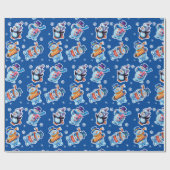 Kerstcadeauverpakking Winter Wonderland Snowfolk. Cadeaupapier (Vlak)