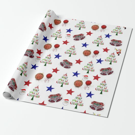 Kerstcadeauverpakkings papier (Uitgerold)
