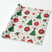 Kerstcadeauverpakkings papier  (Uitgerold)