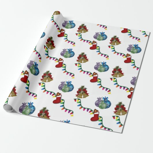 Kerstcadeauverpakkings papier (Uitgerold)