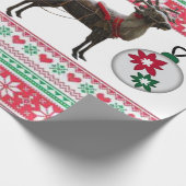 Kerstcadeauverpakkings papier Kerst slee (Hoek)