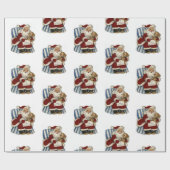 Kerstcadeauverpakkings papier Kerstman (Vlak)