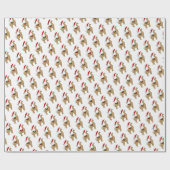 Kerstcadeauverpakkings papier met Alpaca (Vlak)