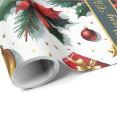 Kerstcadeauverpakkings papier met foto en tekst (Rol Hoek)