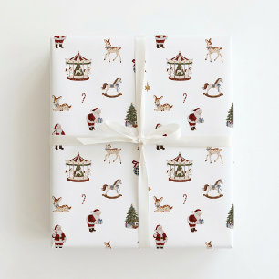 Kerstcadeauverpakkings papier met vintage uitstral