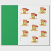 Kerstcadeauverpakkings Papier Mok (Vlak)