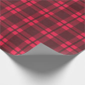 Kerstcadeauverpakkings Papier - Roze/Rood Geruit (Hoek)