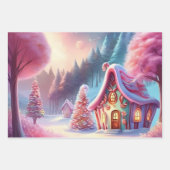 Kerstcadeauverpakkings papier set van 3 inpakpapier vel (Voorkant 3)