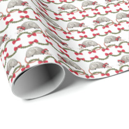 Kerstcadeauverpakkings papier van de opossum
