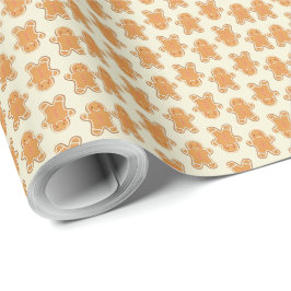 Kerstcadeauverpakkingspapier van gemberkoekbaby Ke Cadeaupapier