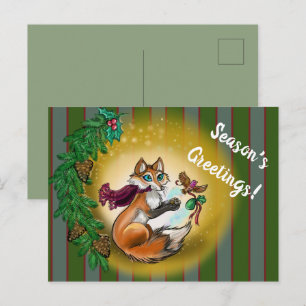 kerstcadeauvos feestdagenkaart