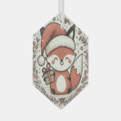 kerstcadeauvos glas ornament (Voorkant Rechts)