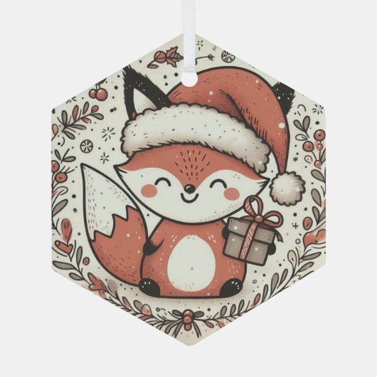 kerstcadeauvos glas ornament (Achterkant)