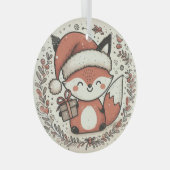 kerstcadeauvos glas ornament (Voorkant Rechts)