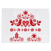 KERSTCADEAUZAK KERSTMIS ZWEEDS PATROON GROOT CADEAUZAKJE (Achterkant)