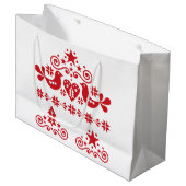 KERSTCADEAUZAK KERSTMIS ZWEEDS PATROON GROOT CADEAUZAKJE (Voorkant Gekanteld)