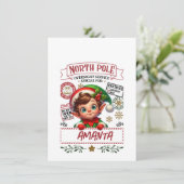 KERSTCADEAUZAK MET JOUW NAAM C KAART (Staand voorkant)