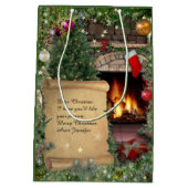 Kerstcadeauzak met letter medium cadeauzakje (Achterkant)