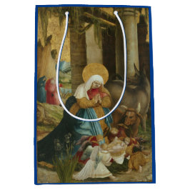 KERSTCADEAUZAK RENAISSANCE GEBOORTESCHILDERIJ MEDIUM CADEAUZAKJE
