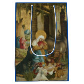 KERSTCADEAUZAK RENAISSANCE GEBOORTESCHILDERIJ MEDIUM CADEAUZAKJE (Achterkant)