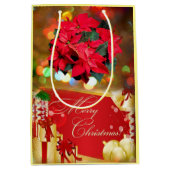 Kerstcadeauzakken Vrolijk Kerstfeest Medium Cadeauzakje (Voorkant)