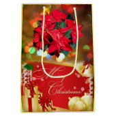 Kerstcadeauzakken Vrolijk Kerstfeest Medium Cadeauzakje (Achterkant)