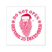 Kerstcadeauzegel | Niet openen tot kerstdag Zelfinktende Stempel (Design)