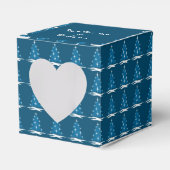 kerstcadebox speciaal aangepast blauw boompje bedankdoosjes (Voorkant Zijde)