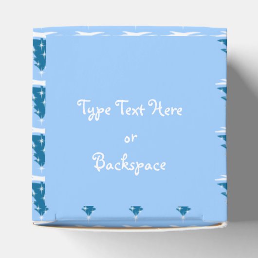 kerstcadebox speciaal aangepast blauw boompje bedankdoosjes (Bovenkant)