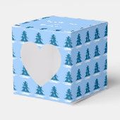 kerstcadebox speciaal aangepast blauw boompje bedankdoosjes (Voorkant Zijde)