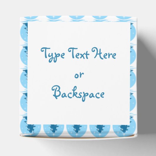 kerstcadebox speciaal aangepast blauw boompje bedankdoosjes (Bovenkant)