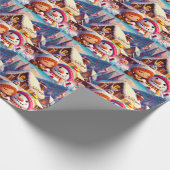 kerstcadedag Gingerbrood Snowman Winter Cadeaupapier (Hoek)