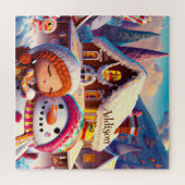 kerstcadedag Gingerbrood Snowman Winter Legpuzzel (Horizontaal)