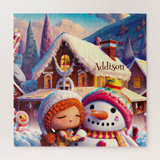 kerstcadedag Gingerbrood Snowman Winter Legpuzzel (Verticaal)