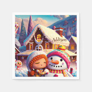 kerstcadedag Gingerbrood Snowman Winter Servet