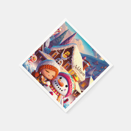 kerstcadedag Gingerbrood Snowman Winter Servet (Hoek)