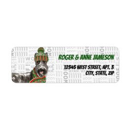 kerstcadedag Hondenliefhebber feestdag Etiket