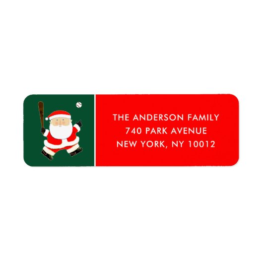 kerstcadeetiket voor honkbal etiket (Voorkant)