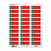 kerstcadeetiket voor honkbal etiket (Full Sheet)