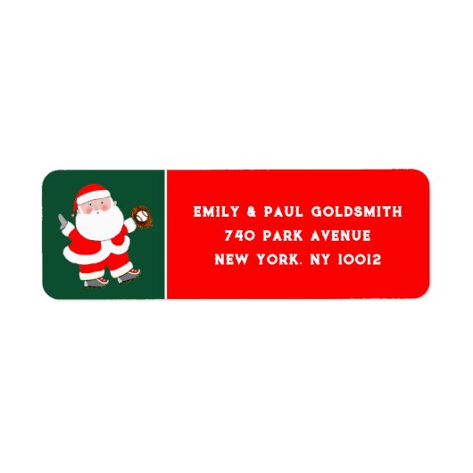 kerstcadeetiket voor honkbal etiket (Voorkant)