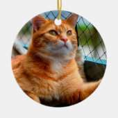 kerstcadefoto keramisch ornament (Voorkant)