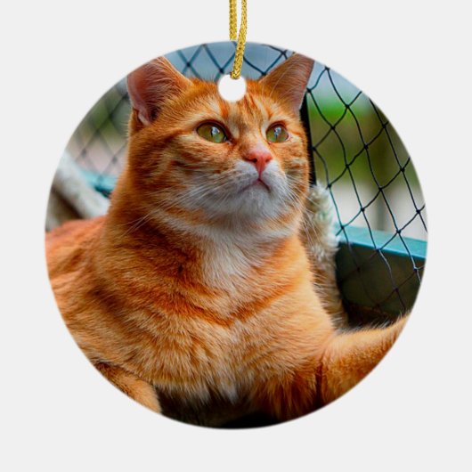 kerstcadefoto keramisch ornament (Voorkant)