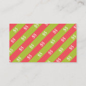 kerstcadekaartje groen rood lint $5 kortingskaartje (Achterkant)