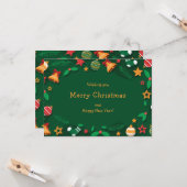 kerstcadekaartje kaart (Voorkant / Achterkant in situ)