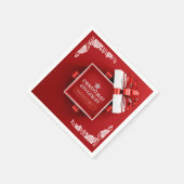 kerstcadekaartje servet (Hoek)