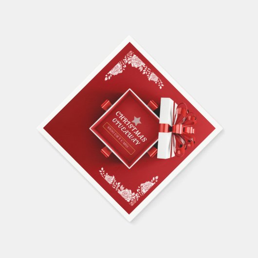 kerstcadekaartje servet (Hoek)