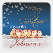 kerstcadeLabels Vierkante Sticker (Voorkant)